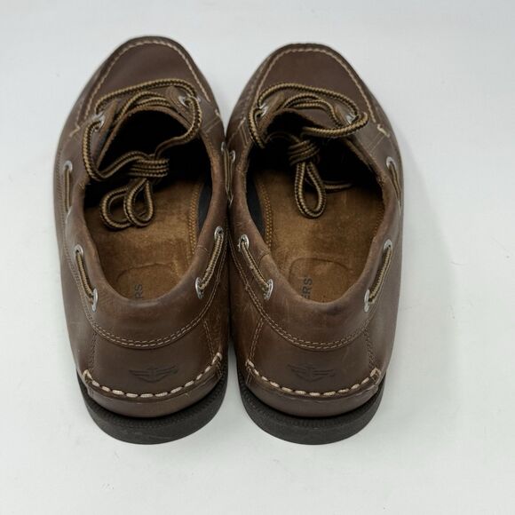 Dockers Vargas Boat Shoes Mens 10 M Brown Leather 2 Eye Casual Preppy Moccasins